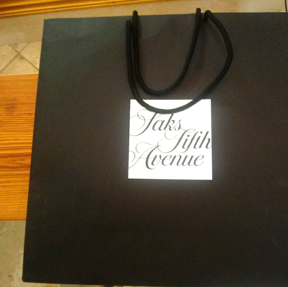 Black Saks fifth Ave gift bag - tote - party